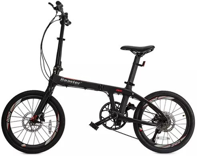 Biçikletë Beaster Carbon Frame BS127B, kornizë 20", ngarkesë 120 kg, e zezë