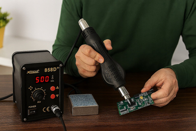 Станица за лемење со топол воздух Xtreme Station Solder PR-ZD-858D+, 800W, 100°C-500°C, сива