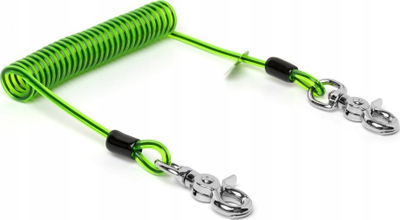 Litar sigurie për vegla Never Let Go Coil Tether, 0.14 deri 2.1 m, 3 kg, jeshil