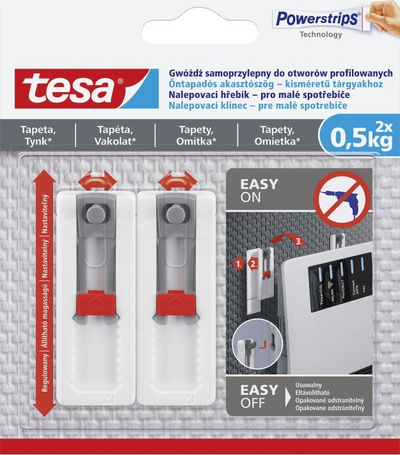 Gozhdë vetëngjitëse Tesa, 2 copë deri 1kg, për profile, të bardha