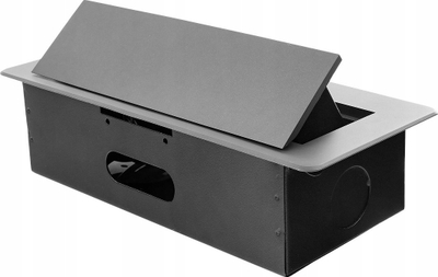 Panel tavoline Spacetronik, 2 prize Schuko, HDMI RJ45 USB, 1.5m, gri