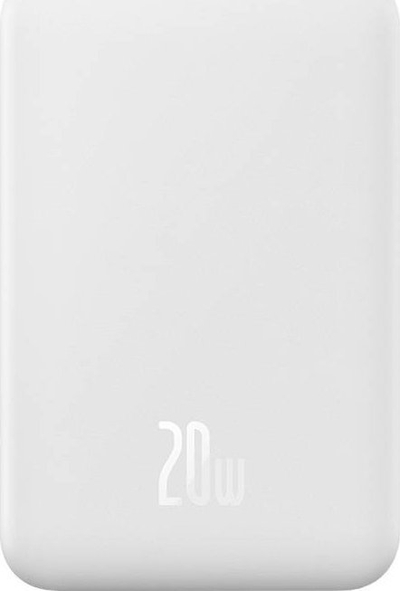 Powerbank Baseus Magnetic Mini, 20000mAh, 20W, e bardhë