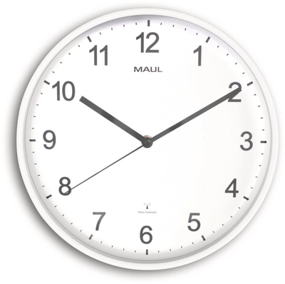 Ora murale MAUL MAULsprint, 30.5 cm, radio-kontrolluar, e bardhë