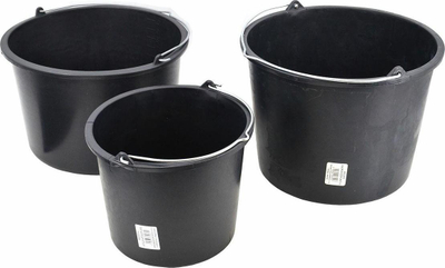 Kovë ndërtimi AWTools Construction Bucket, 10L, PVC, e zezë