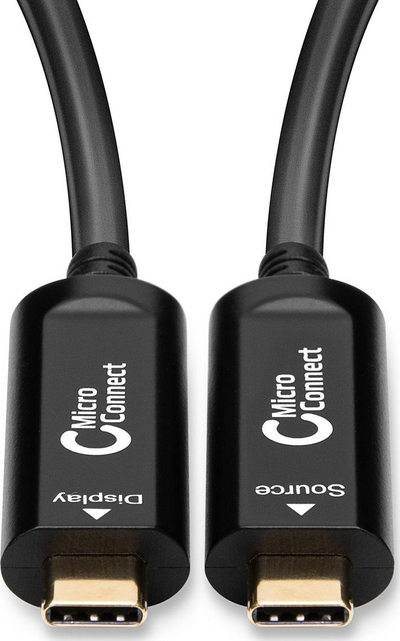 Kabllo USB C Microconnect USB3.1CC15OP, USB 3.2 Gen 1, 15m, e zezë