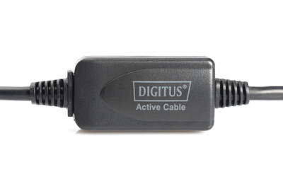 Kabllo zgjatues USB Digitus DA73101, USB A mashkull në USB A femër, 15 m, e zezë