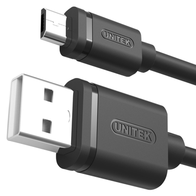 Kabllo Unitek (Y-C435GBK), USB A - Micro USB (M / M), 3m, e zezë 