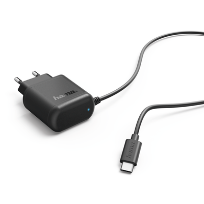Karikues Hama per Smartphone, USB-C, 3 A, zezë, 1m 173617