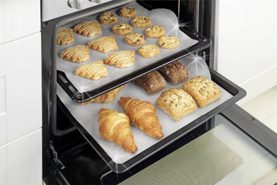 Folje pjekjeje e ripërdorshme Maximex, 40 x 33 cm, set 2 copë, e bardhë