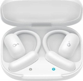 Безжични слушалки Soundcore AeroFit 2, отворено уво, Bluetooth, бели