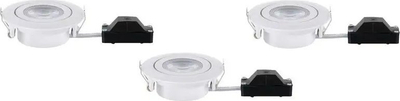 Spot i futur LED Paulmann 93388, set me 3 copa, 3 x 4.8W, i bardhë
