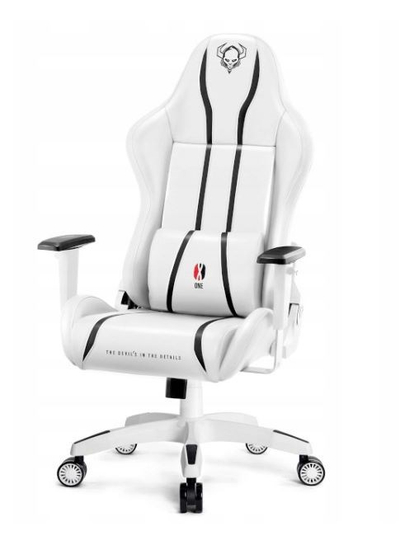 Karrige lojërash Diablo Chairs X-One 2.0 Normal, lëkurë eco, e bardhë