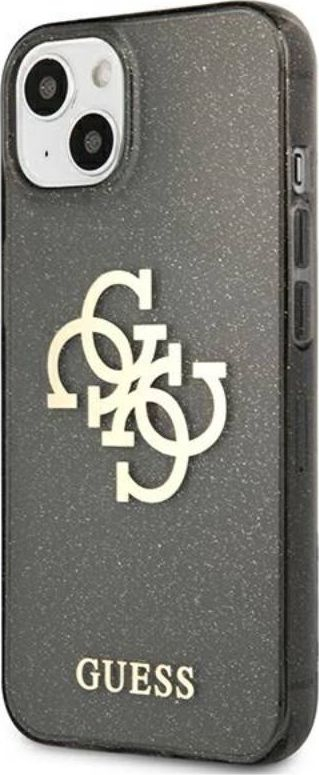 Këllëf telefoni Guess GUHCP13SPCUGL4GBK për iPhone 13 mini, hard case, me shkëlqim Glitter, i zi