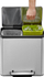 Kosh plehrash me pedale EKO EcoCasa Step Bin, 2 x 15L, inoks, ngjyrë argjendi