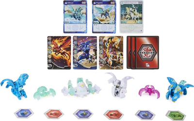 Set lojrash Bakugan Evolutions Mega Gameplay Pack 4, figura dhe letra, shumëngjyrësh