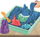 Set rërë kinetike Spin Master Kinetic Sand Sandbox, tabaka me dy kate, rërë blu