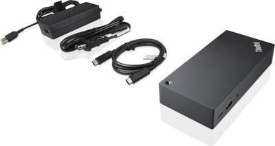 Dok stacioni Lenovo ThinkPad USB C Dock 40A90090DK, USB 3.2 Gen 1, me kabllo, version Denmark, i zi