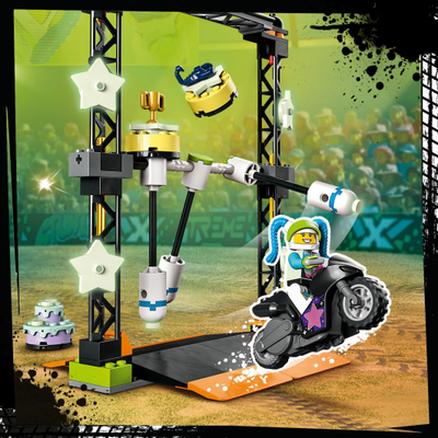 Lodër LEGO City Stuntz Knockdown Stunt Challenge 60341, set ndërtimi, shumëngjyrëshe