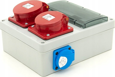 Kuti ndarëse ELS Elektrotechnika, 2x 230V, CEE 16A dhe CEE 32A, IP44, për mur