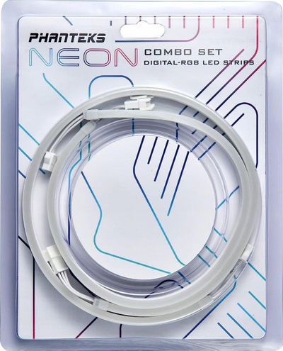 Shirit LED RGB Phanteks Neon Digital, set 2x40 cm, ARGB 5V, i bardhë