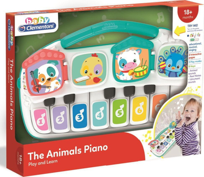 Piano lodër Clementoni The Animals Piano, muzikore, edukative, shumëngjyrëshe