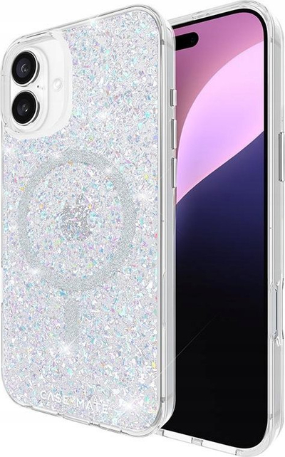 Maskë telefoni Case-Mate Twinkle Disco, MagSafe, për iPhone 16 Pro, e tejdukshme me shkëlqim