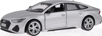 Lodër makinë metalike Audi RS 7 Sportback, shkallë 1:35, me tinguj dhe drita, ngjyrë argjendtë