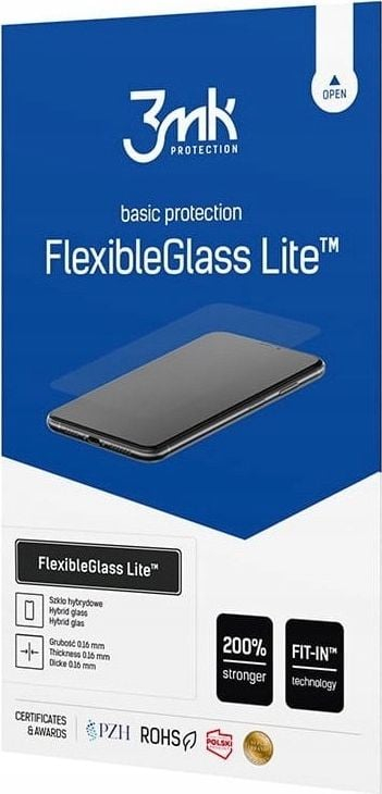 Xham mbrojtës ekrani 3MK FlexibleGlass Lite për Honor X10 Lite, 0.16mm, transparent