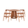 Set ngrënieje 5-pjesësh Adonis Φ120x?cm & 4 karrige (HM21074.03)
