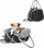 Transportues për qen ose mace Smoothy Small Sea Shell Inari 3in1, 38x24x28 cm, gri