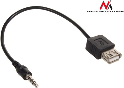 Përshtatës USB Maclean Jack, 3,5 mm, i zi 