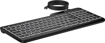 Tastierë HP 405 Multi Device, me kabllo USB, me dritë LED, AZERTY, e zezë