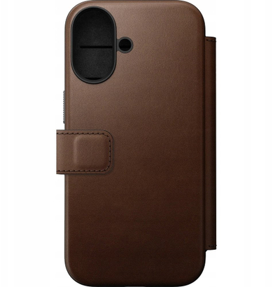 Këllëf folio Nomad Modern Leather për iPhone 17, lëkurë, MagSafe, kafe