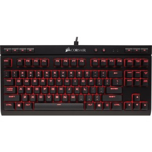Tastierë gaming Corsair K63 Compact, mekanike CHERRY MX Red, LED i kuq