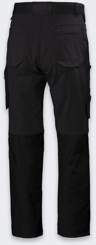 Pantallona pune Helly Hansen Oxford 4X C60, 4-way stretch, me xhepa për jastëk gjuri, të zeza
