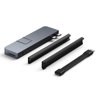 Dock USB C HyperDrive DUO PRO HD575BUGL, 7 në 2, Thunderbolt 4, gri