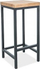 Tabure bar Metro H-1, 75cm, dru lis natyral, metal i zi