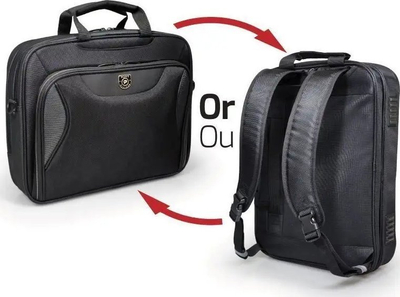 Çantë shpine Port Designs Manhattan Combo, 15.6", për laptop, e zezë