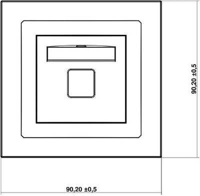 Prizë antene SAT Karlik Deco 28DGF-1, tip F, IP20, grafit mat