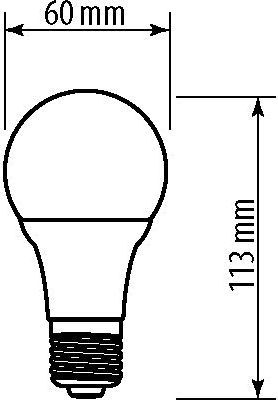 Poç elektrik GTV LED E27 (LD-PC3A60-10W), 10W, 3000K