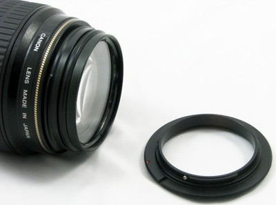 Adapter reverse mount JJC TYP 1 për Canon, 58mm, alumin, i zi