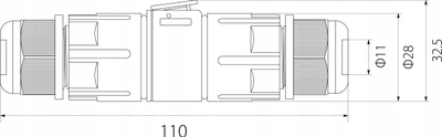 Lidhës kabllor Szpnl 295, 5x1.5mm², IP68, i zi