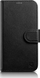 Këllëf portofol iCarer Wallet 2in1 për iPhone 14 Plus, lëkurë natyrale, Anti RFID, i zi