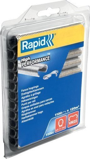 Kapëse gardhi Rapid VR22, për tel 5–11mm, 1100 copë, të galvanizuara