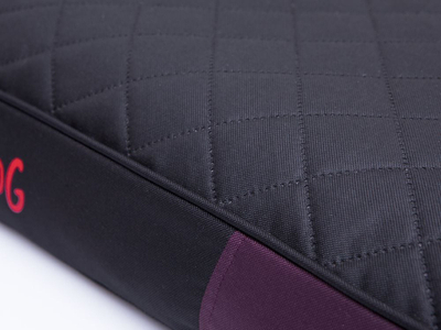 Shtrat për qen Hobbydog Victoria XXL, materiale cordura, dyshek shkumë, burgundy me të zezë