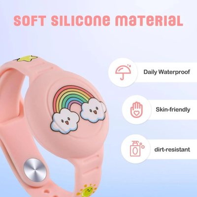 Rrip dore për AirTag Tech-Protect Smooth for Kids, 2 copë, për Apple AirTag 1 dhe 2, shumëngjyrësh