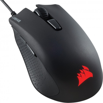 Гејминг глушец Corsair HARPOON RGB PRO, со кабел, оптички, црн