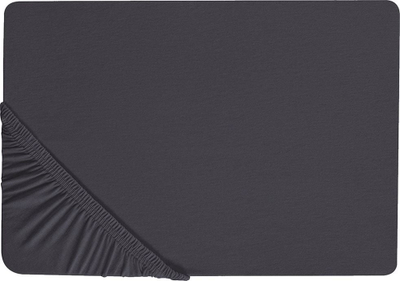 Çarçaf fitted HOFUF Cotton, 180 x 200 cm, pambuk jersey, i zi