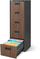 Kabinet metalik Sara V005, antracit, walnut