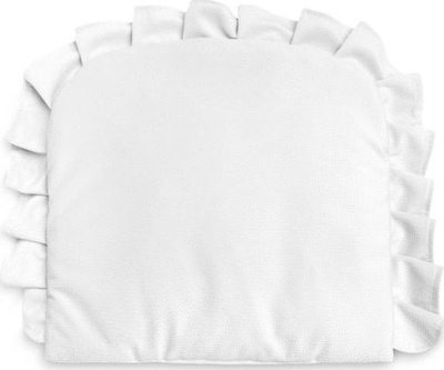 Jastëk për bebe Sensillo Velvet Frill, kadife, 35x25 cm, i bardhë